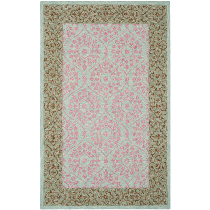 SAFAVIEH Suzani SZN103A Hand-hooked Taupe / Pink Rug Image 10