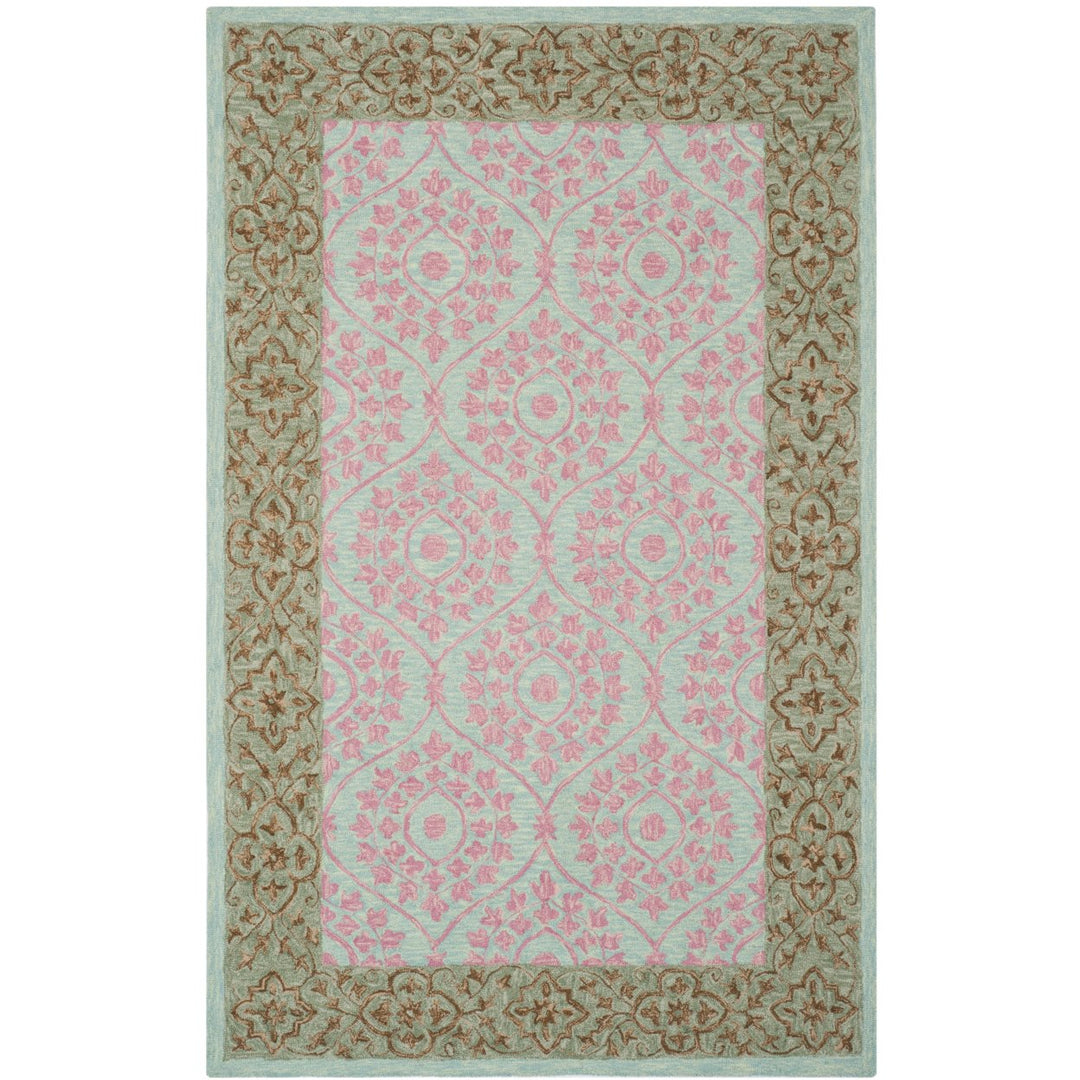 SAFAVIEH Suzani SZN103A Hand-hooked Taupe / Pink Rug Image 1