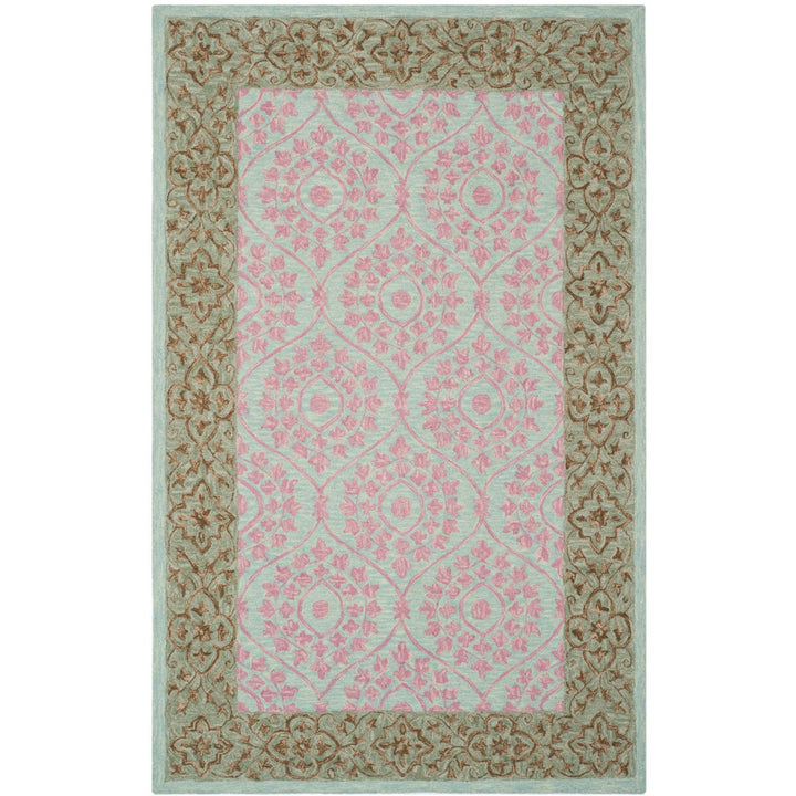 SAFAVIEH Suzani SZN103A Hand-hooked Taupe / Pink Rug Image 1