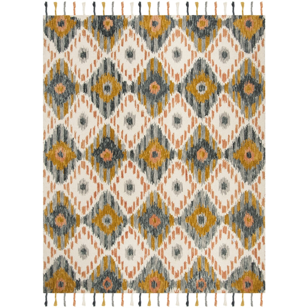 SAFAVIEH Suzani SZN201A Hand-hooked Ivory / Gold Rug Image 1