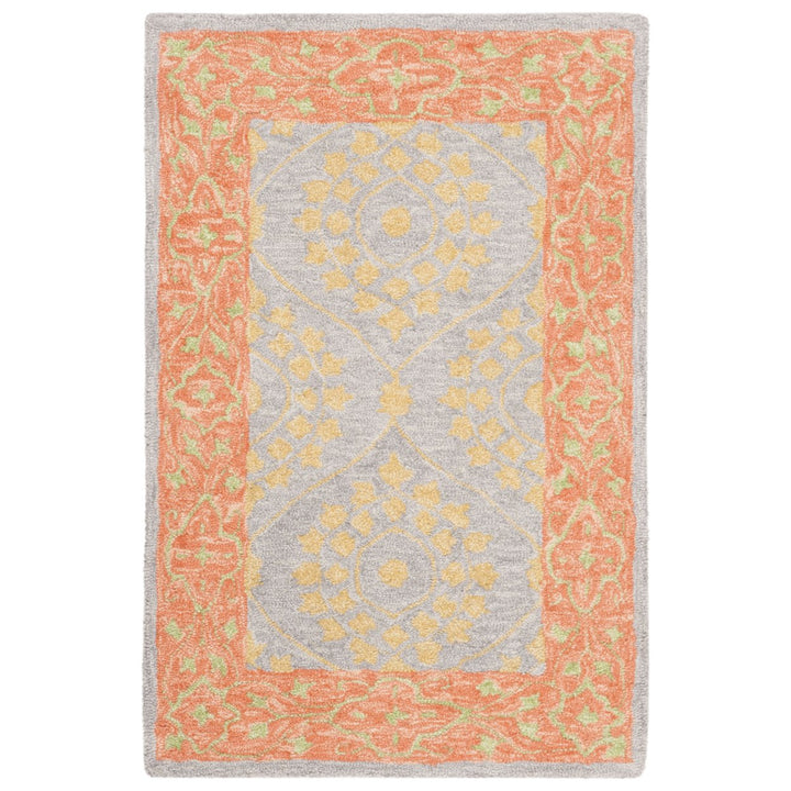 SAFAVIEH Suzani SZN105A Hand-hooked Orange / Silver Rug Image 1