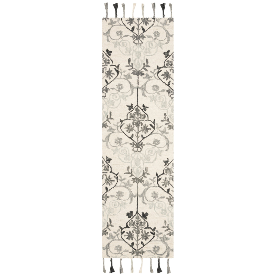 SAFAVIEH Suzani SZN204A Hand-hooked Ivory / Grey Rug Image 3