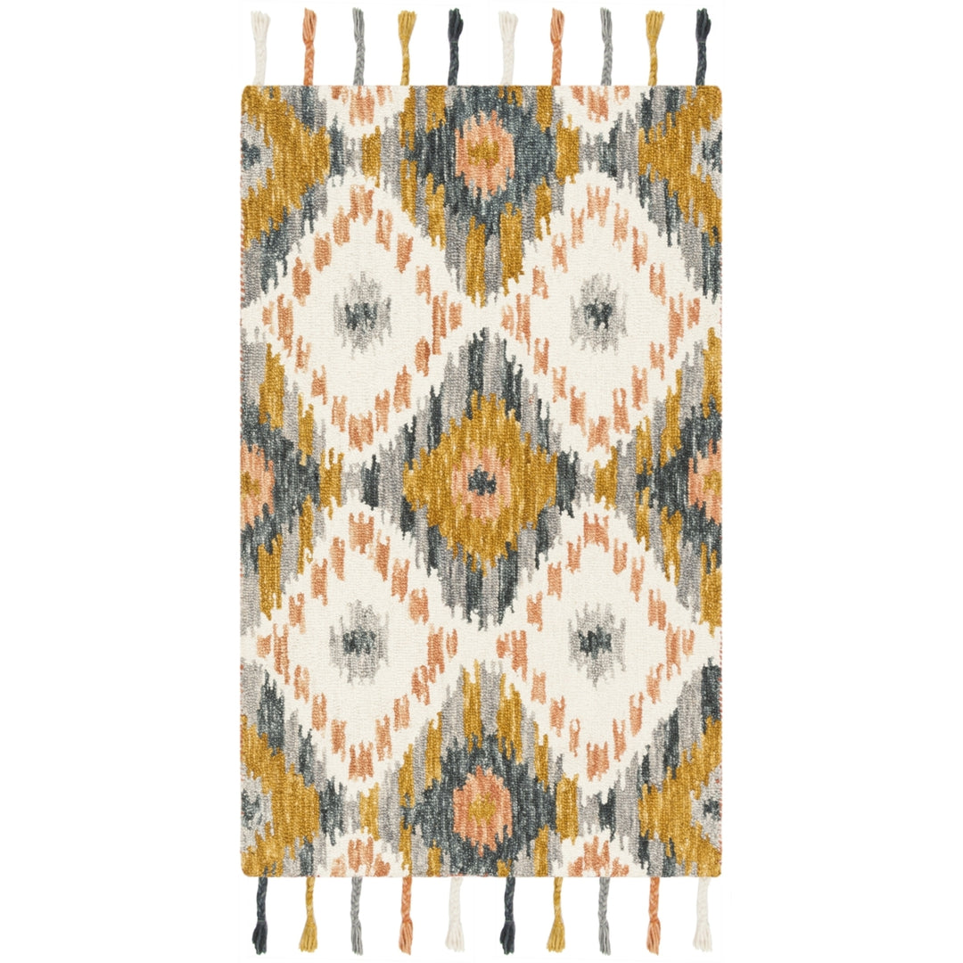 SAFAVIEH Suzani SZN201A Hand-hooked Ivory / Gold Rug Image 7