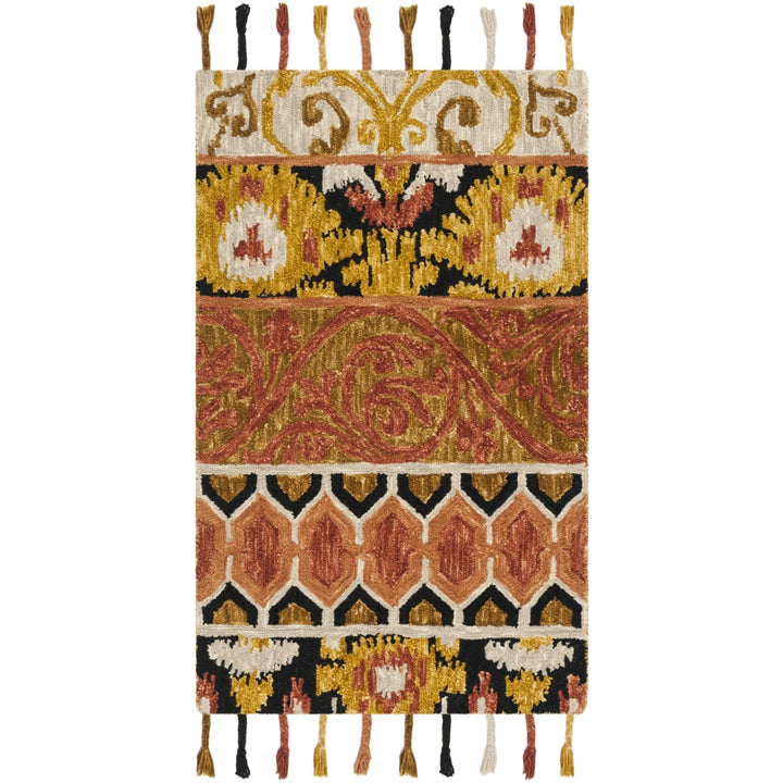 SAFAVIEH Suzani SZN203A Hand-hooked Rust / Gold Rug Image 5