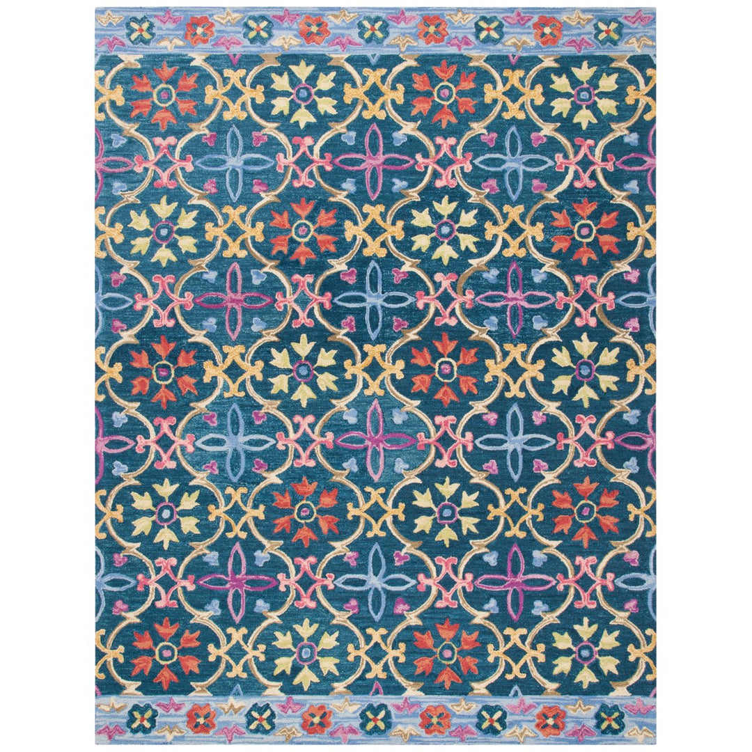 SAFAVIEH Suzani SZN310A Hand-hooked Blue / Multi Rug Image 1