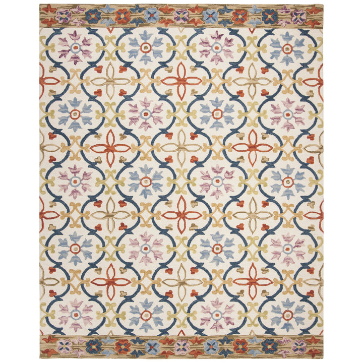 SAFAVIEH Suzani SZN310B Hand-hooked Ivory / Multi Rug Image 1