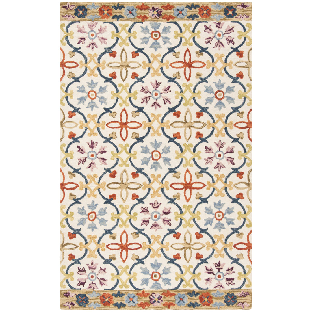 SAFAVIEH Suzani SZN310B Hand-hooked Ivory / Multi Rug Image 6