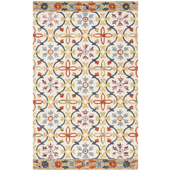 SAFAVIEH Suzani SZN310B Hand-hooked Ivory / Multi Rug Image 1