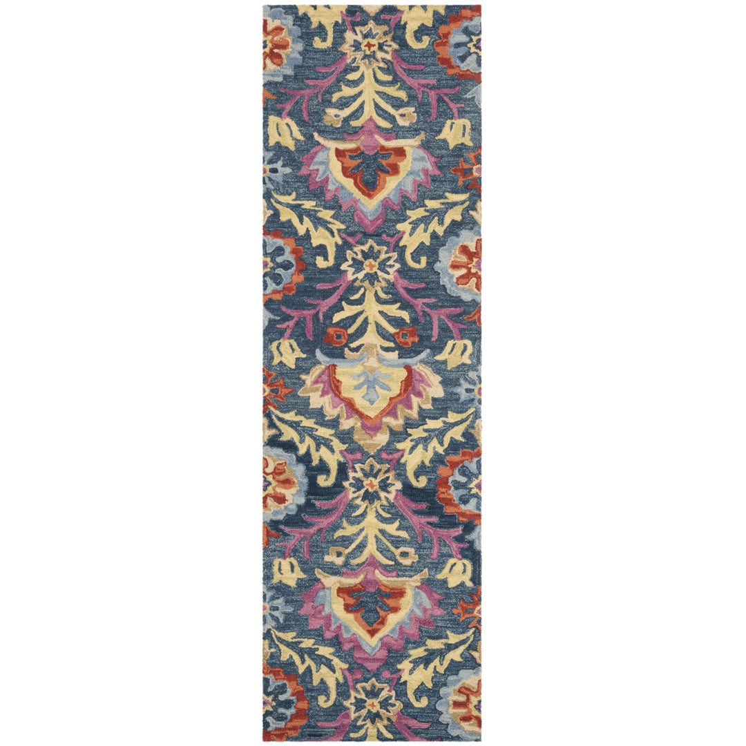 SAFAVIEH Suzani SZN312A Hand-hooked Blue / Multi Rug Image 3