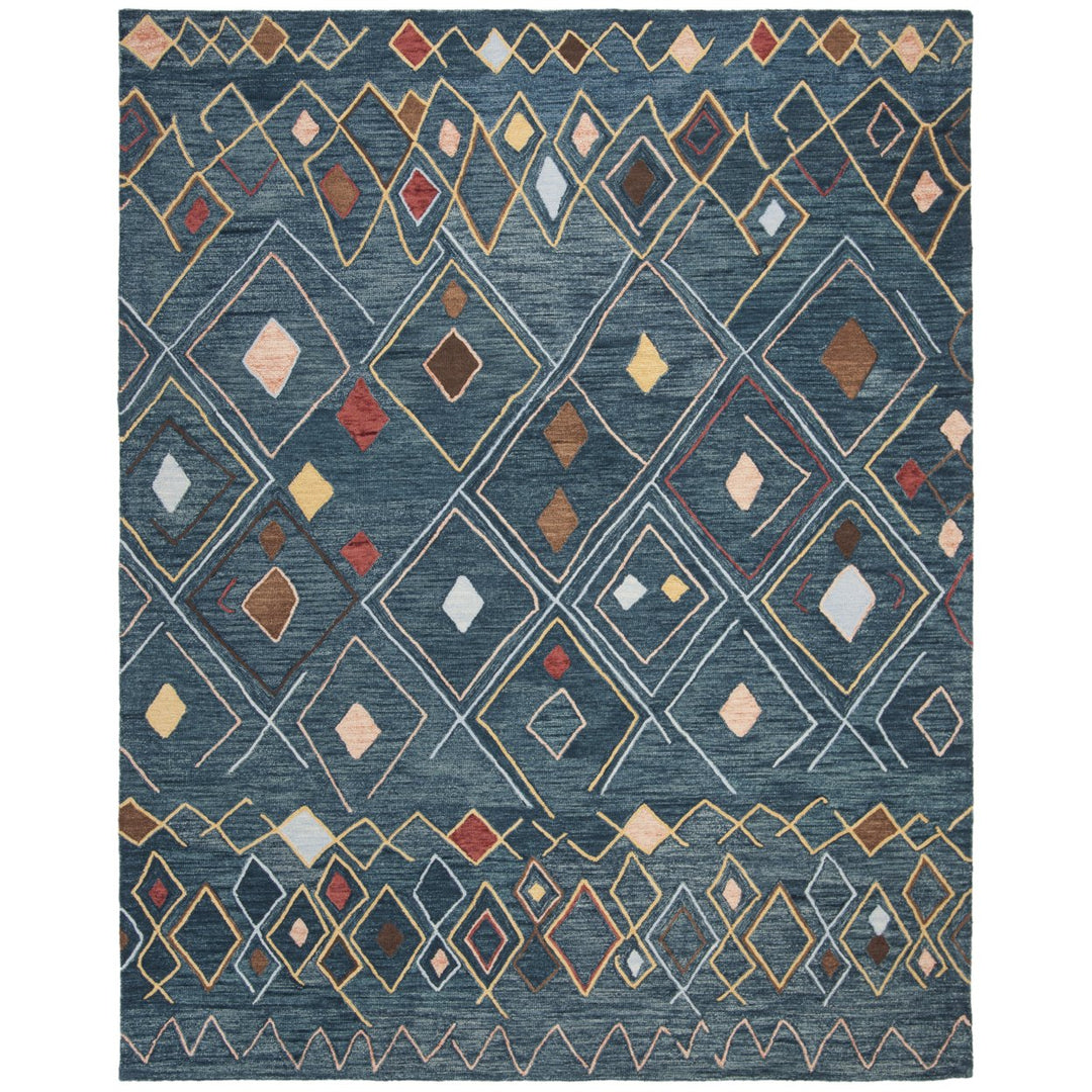 SAFAVIEH Suzani SZN314A Hand-hooked Dark Blue /Multi Rug Image 1