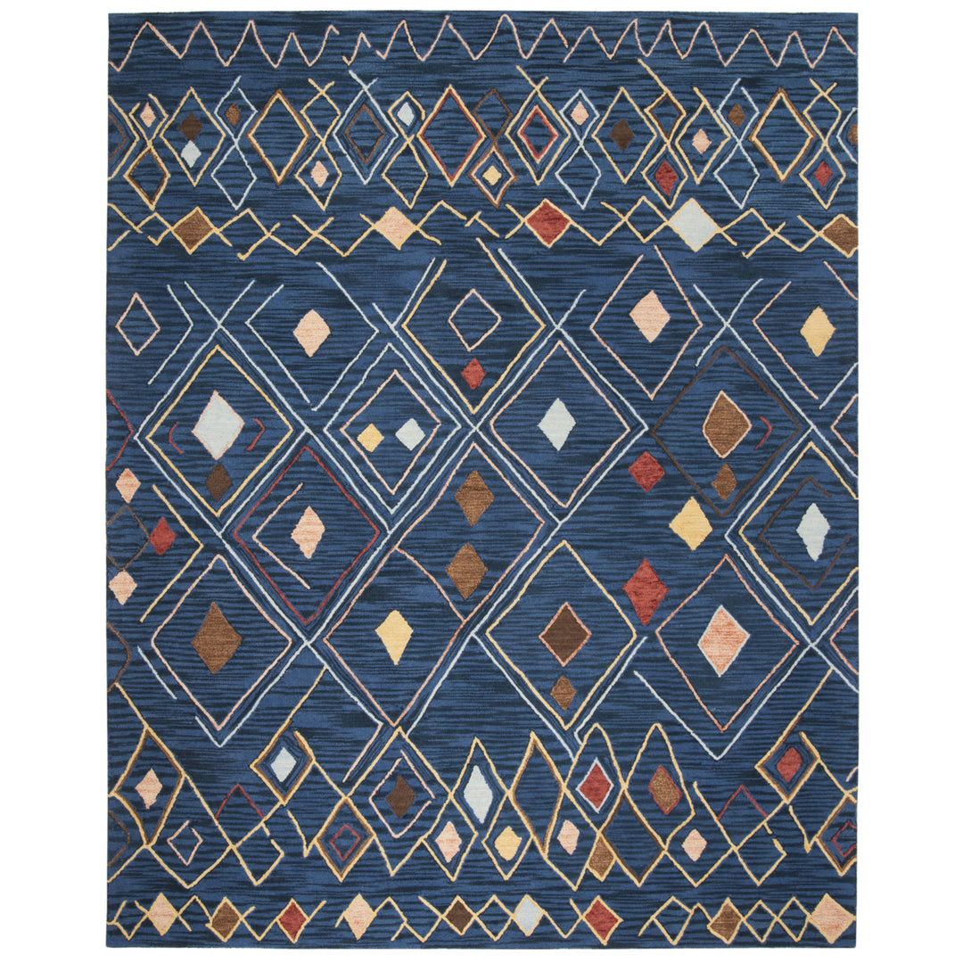 SAFAVIEH Suzani SZN316A Hand-hooked Blue / Multi Rug Image 1