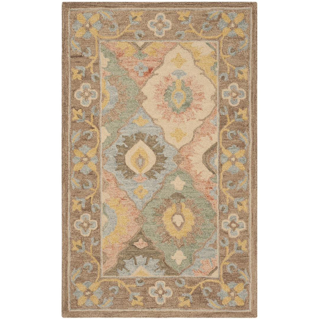 SAFAVIEH Suzani SZN317A Hand-hooked Ivory / Multi Rug Image 5