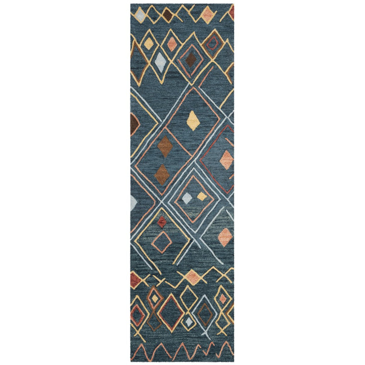 SAFAVIEH Suzani SZN314A Hand-hooked Dark Blue /Multi Rug Image 3