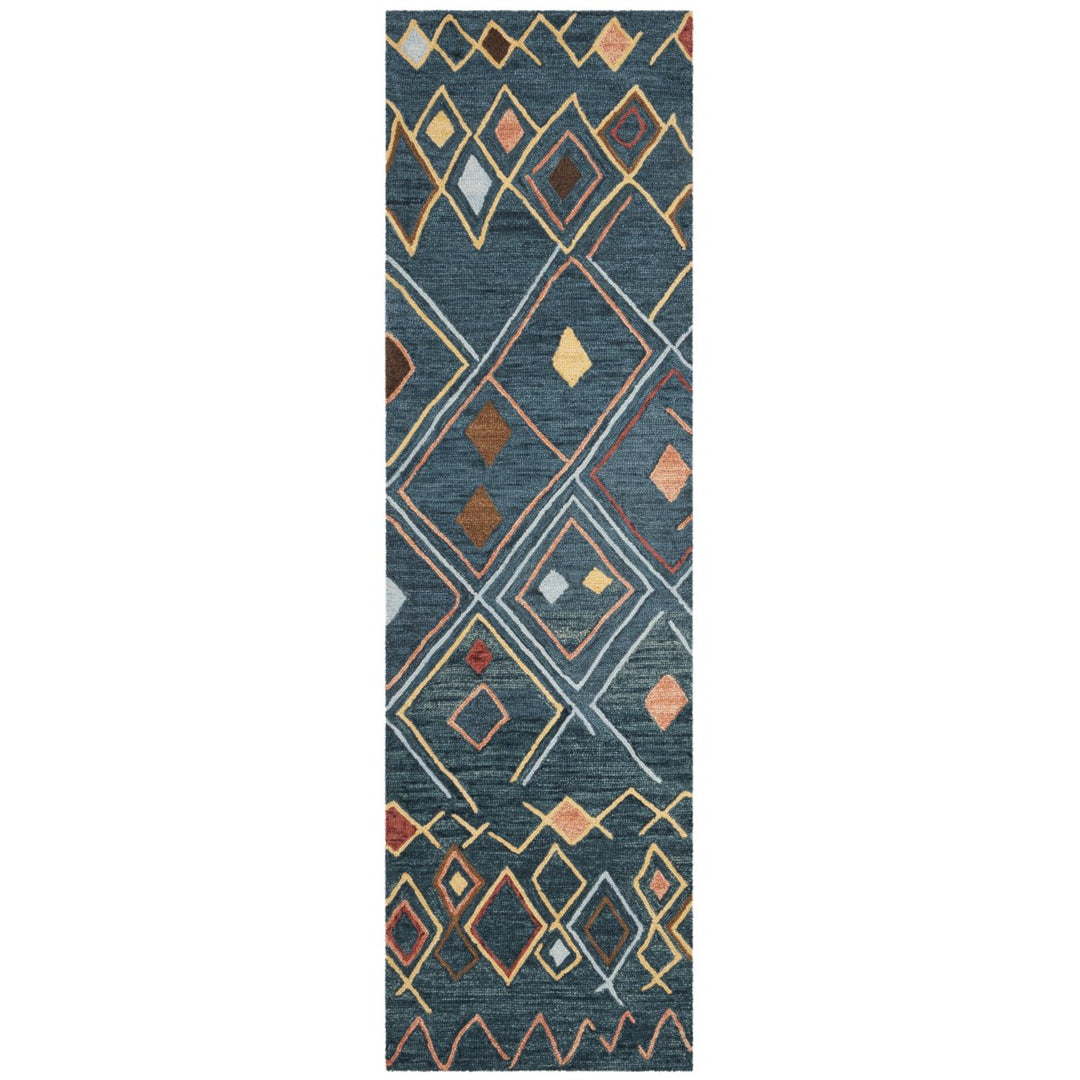 SAFAVIEH Suzani SZN314A Hand-hooked Dark Blue /Multi Rug Image 1