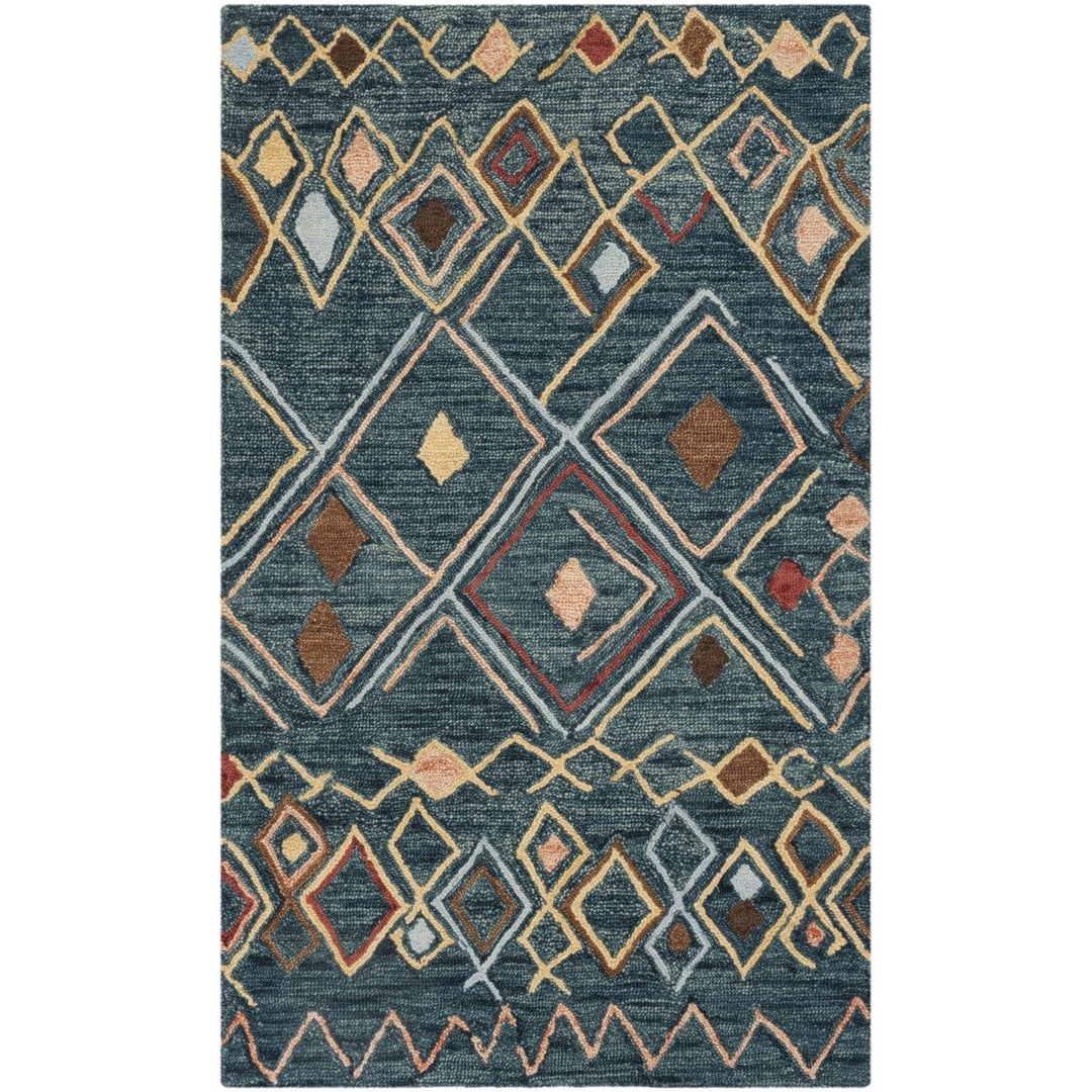 SAFAVIEH Suzani SZN314A Hand-hooked Dark Blue /Multi Rug Image 5