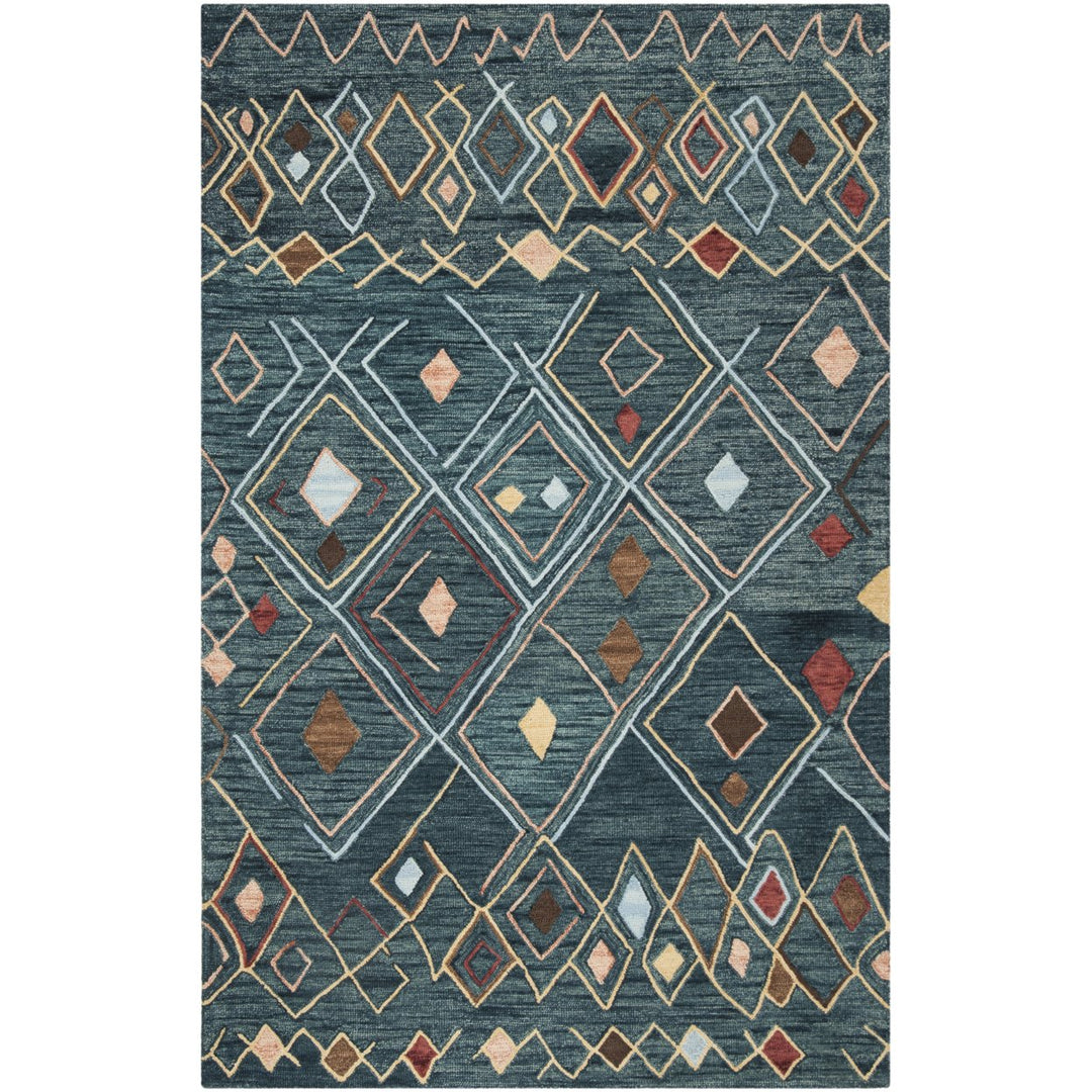 SAFAVIEH Suzani SZN314A Hand-hooked Dark Blue /Multi Rug Image 6