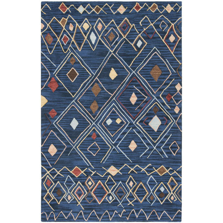 SAFAVIEH Suzani SZN316A Hand-hooked Blue / Multi Rug Image 6