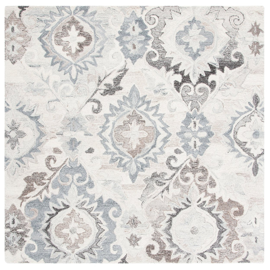 SAFAVIEH Suzani SZN336A Handmade Ivory / Grey Rug Image 6