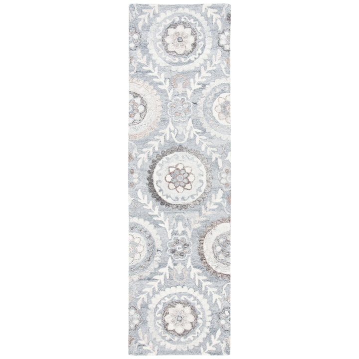 SAFAVIEH Suzani Collection SZN334F Handmade Grey Rug Image 5