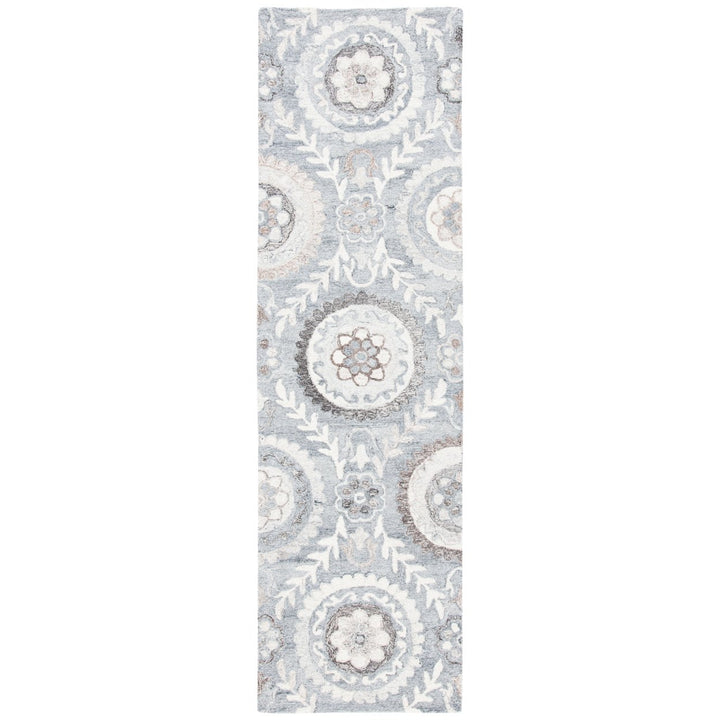 SAFAVIEH Suzani Collection SZN334F Handmade Grey Rug Image 1