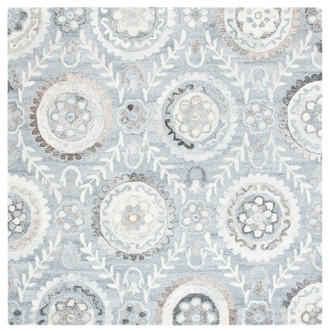 SAFAVIEH Suzani Collection SZN334F Handmade Grey Rug Image 6