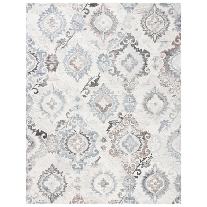 SAFAVIEH Suzani SZN336A Handmade Ivory / Grey Rug Image 10