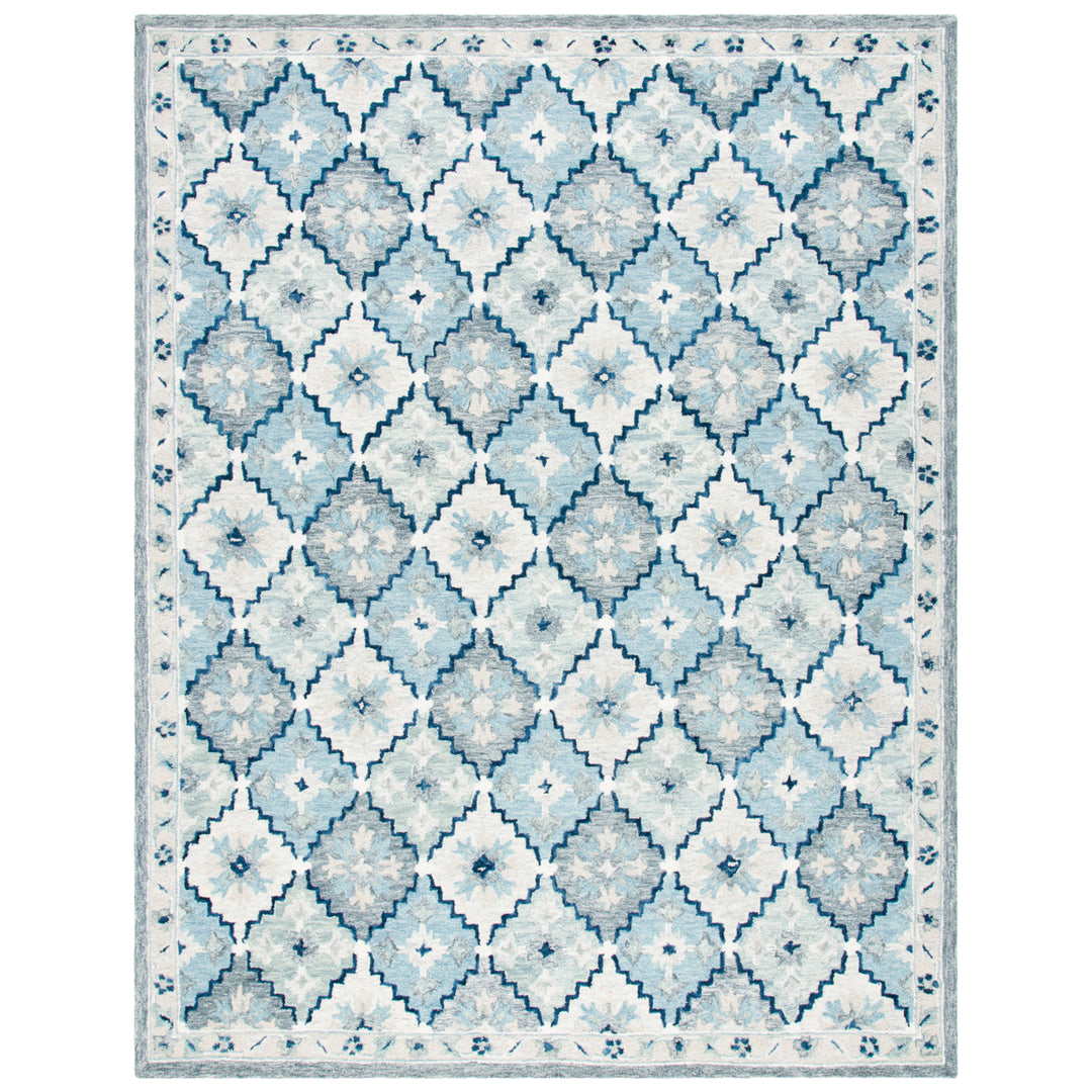 SAFAVIEH Suzani SZN501M Handmade Blue / Grey Rug Image 1