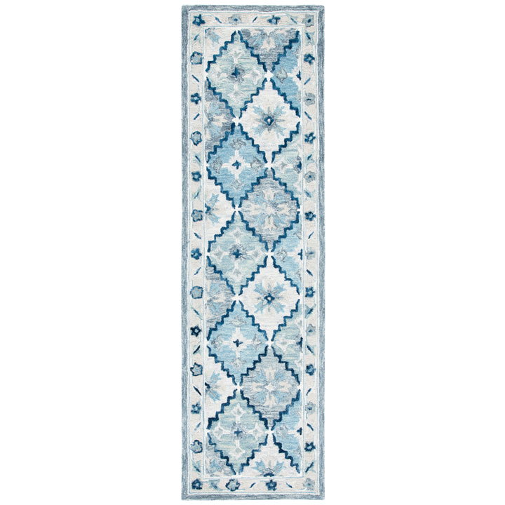 SAFAVIEH Suzani SZN501M Handmade Blue / Grey Rug Image 5