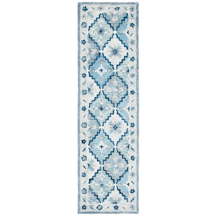 SAFAVIEH Suzani SZN501M Handmade Blue / Grey Rug Image 1