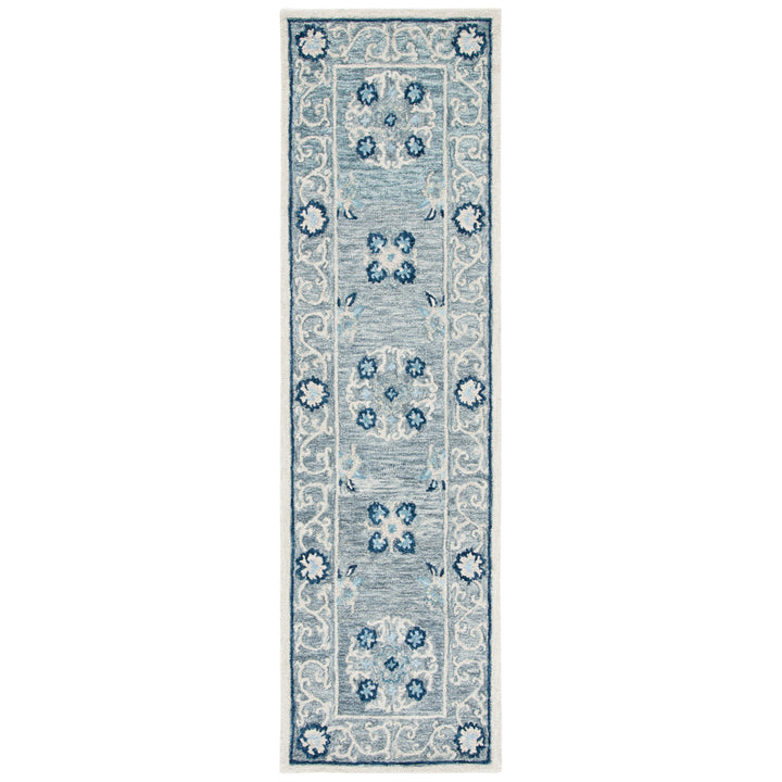 SAFAVIEH Suzani SZN504F Handmade Grey / Ivory Rug Image 5