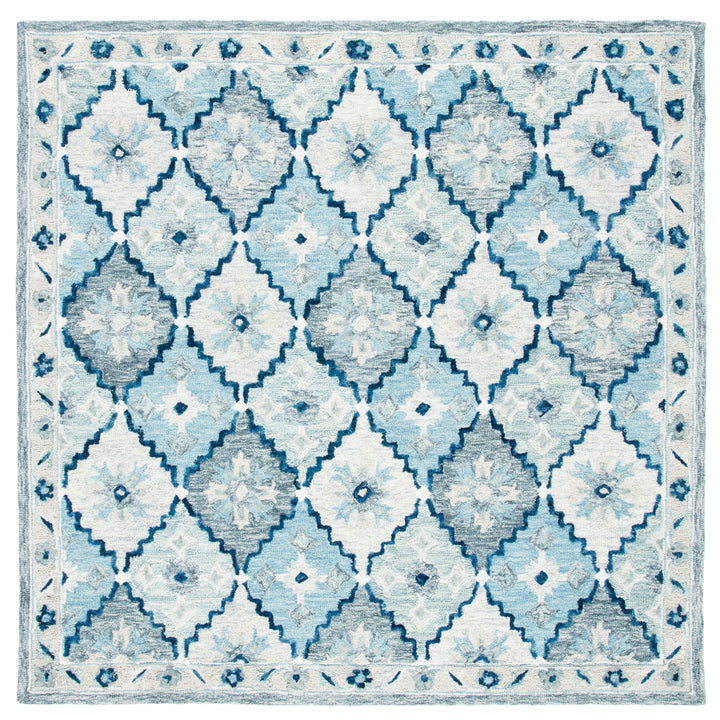 SAFAVIEH Suzani SZN501M Handmade Blue / Grey Rug Image 6