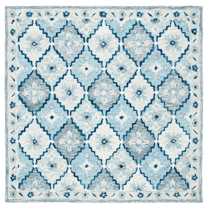 SAFAVIEH Suzani SZN501M Handmade Blue / Grey Rug Image 1