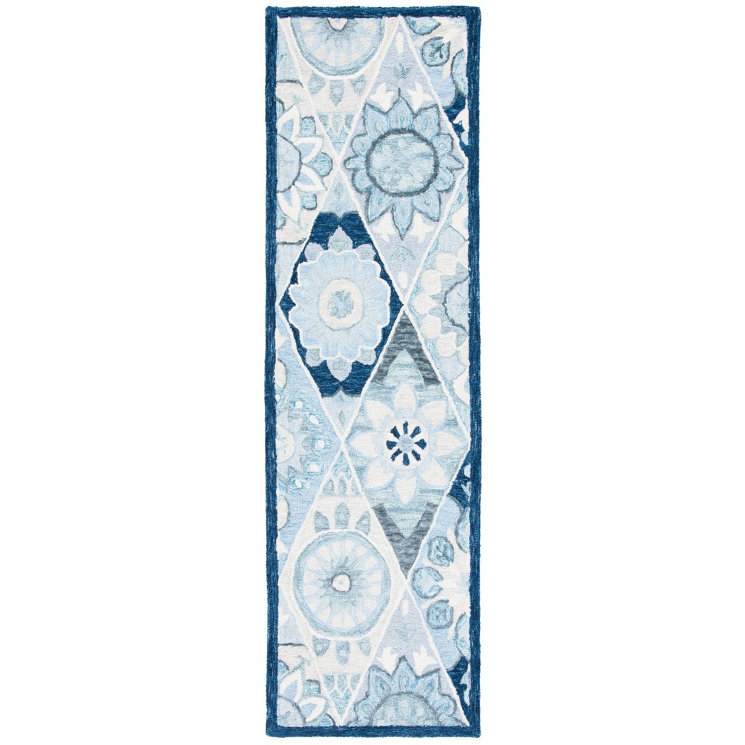 SAFAVIEH Suzani SZN502M Handmade Blue / Ivory Rug Image 1