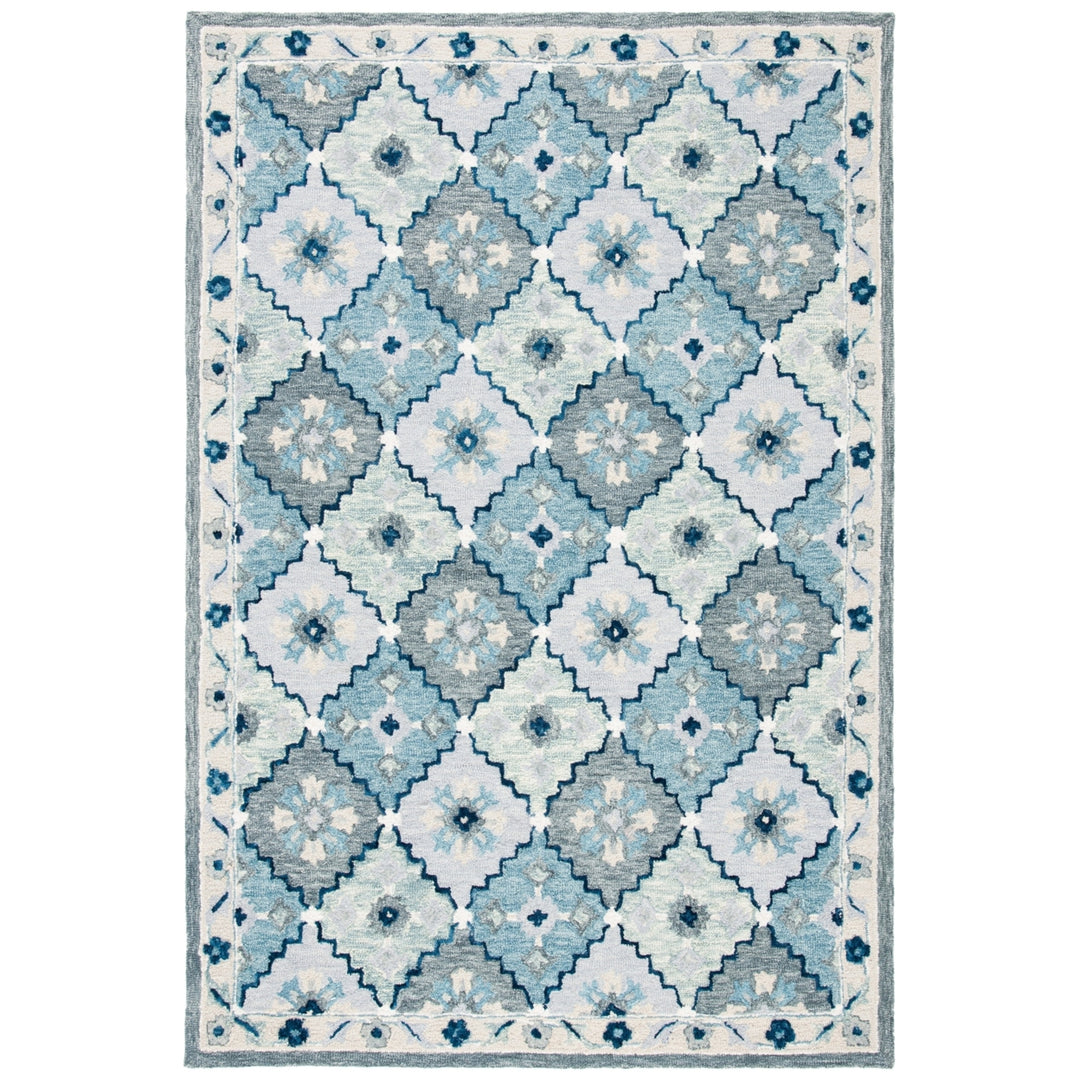 SAFAVIEH Suzani SZN501M Handmade Blue / Grey Rug Image 10