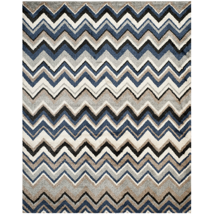 SAFAVIEH Tahoe Collection TAH477D Grey / Light Blue Rug Image 1