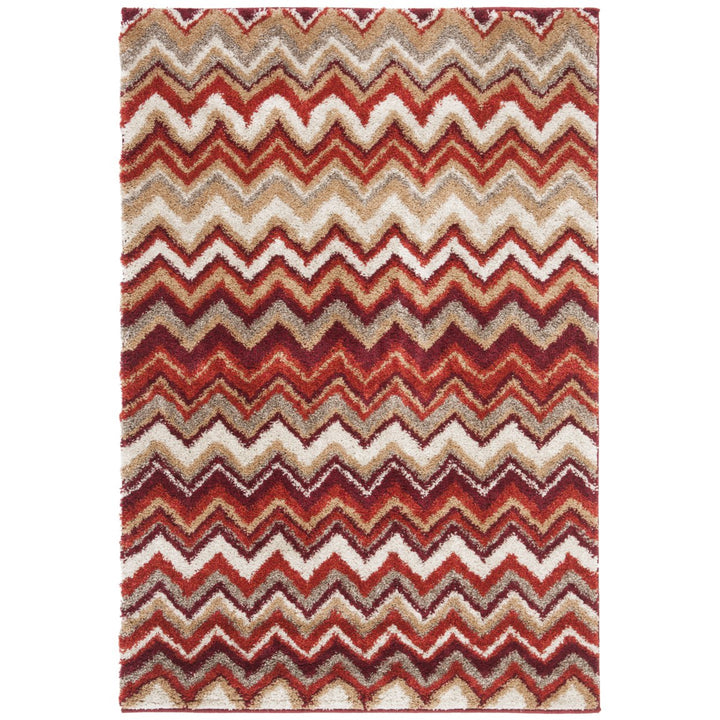 SAFAVIEH Tahoe Collection TAH477B Beige / Terracotta Rug Image 7