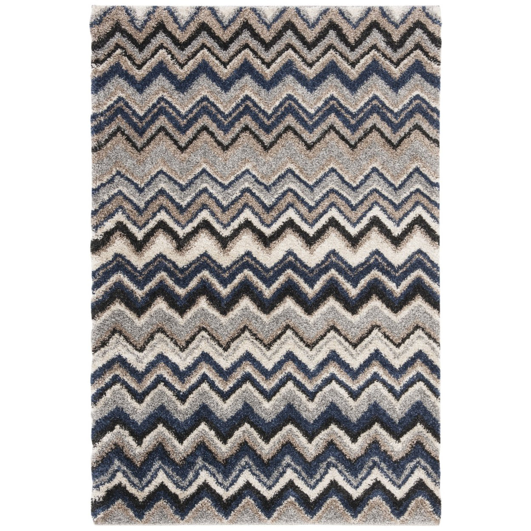 SAFAVIEH Tahoe Collection TAH477D Grey / Light Blue Rug Image 4