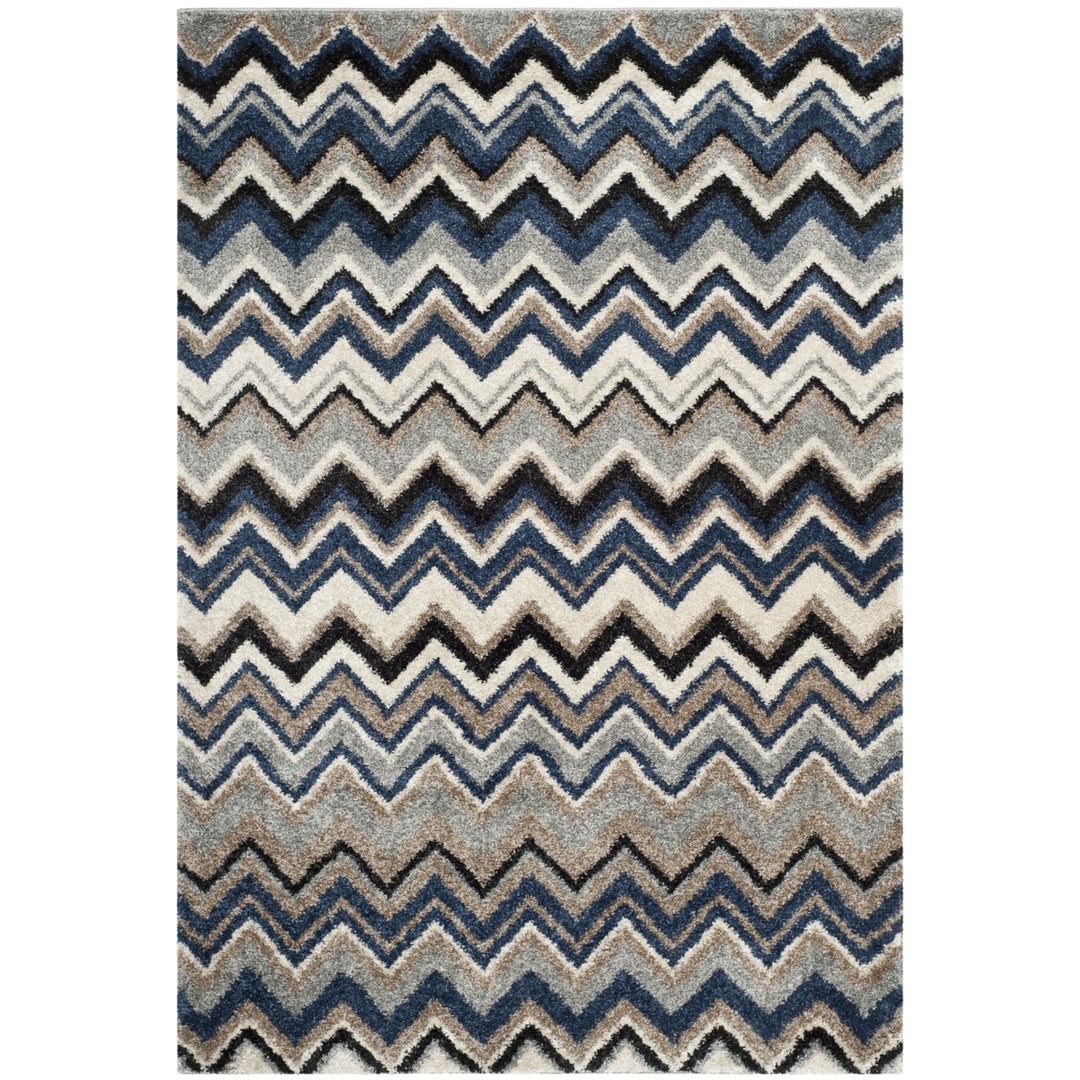 SAFAVIEH Tahoe Collection TAH477D Grey / Light Blue Rug Image 5