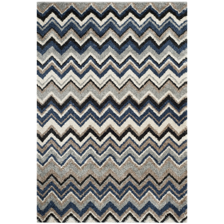 SAFAVIEH Tahoe Collection TAH477D Grey / Light Blue Rug Image 5