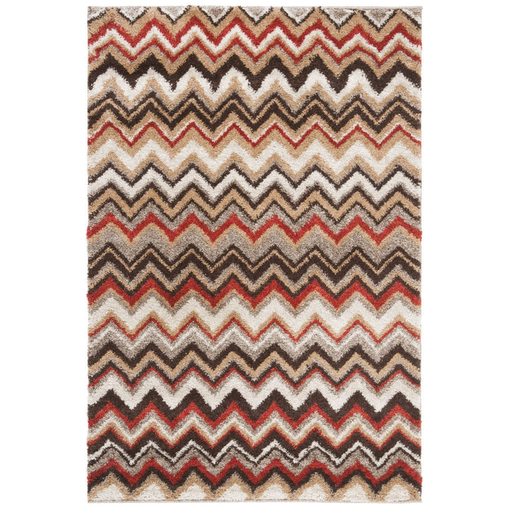 SAFAVIEH Tahoe Collection TAH477G Beige / Brown Rug Image 7