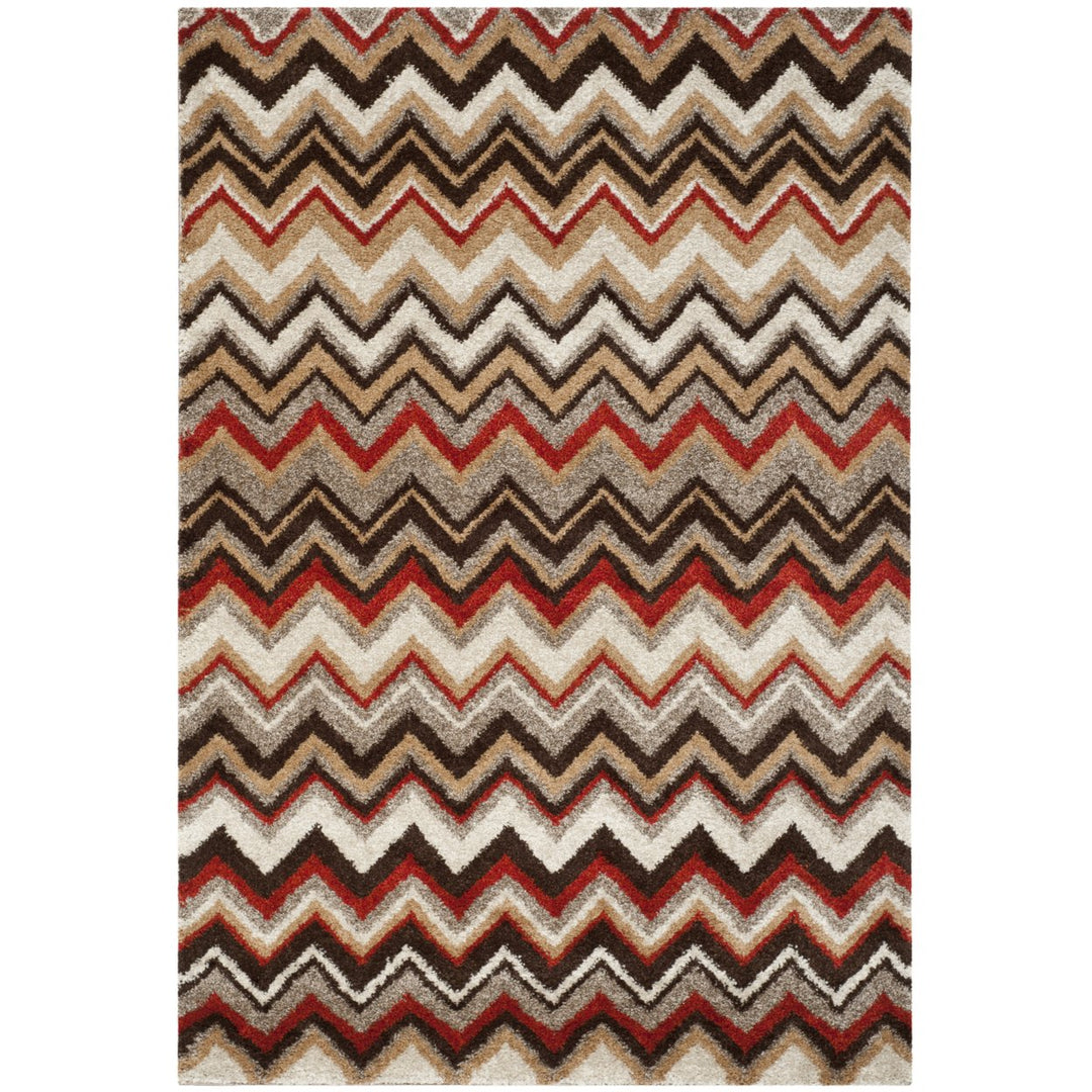 SAFAVIEH Tahoe Collection TAH477G Beige / Brown Rug Image 1