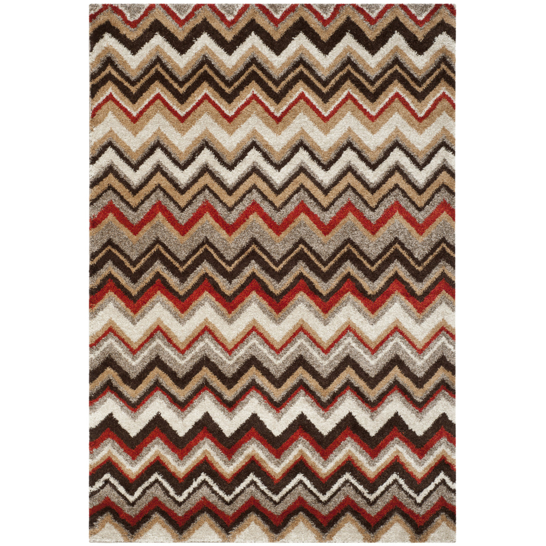 SAFAVIEH Tahoe Collection TAH477G Beige / Brown Rug Image 8