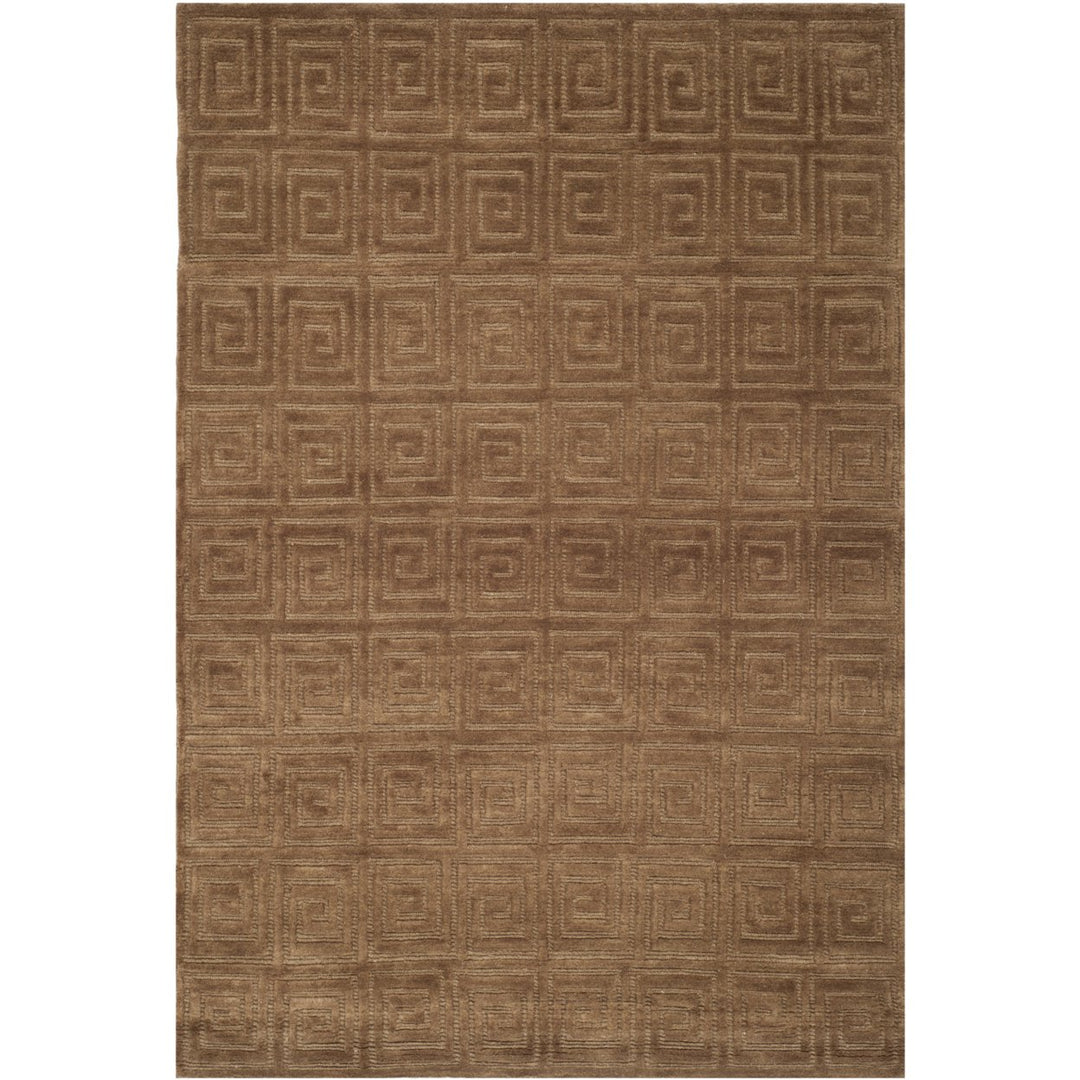 SAFAVIEH Tibetan TB108Y Hand-knotted Chocolate Rug Image 2