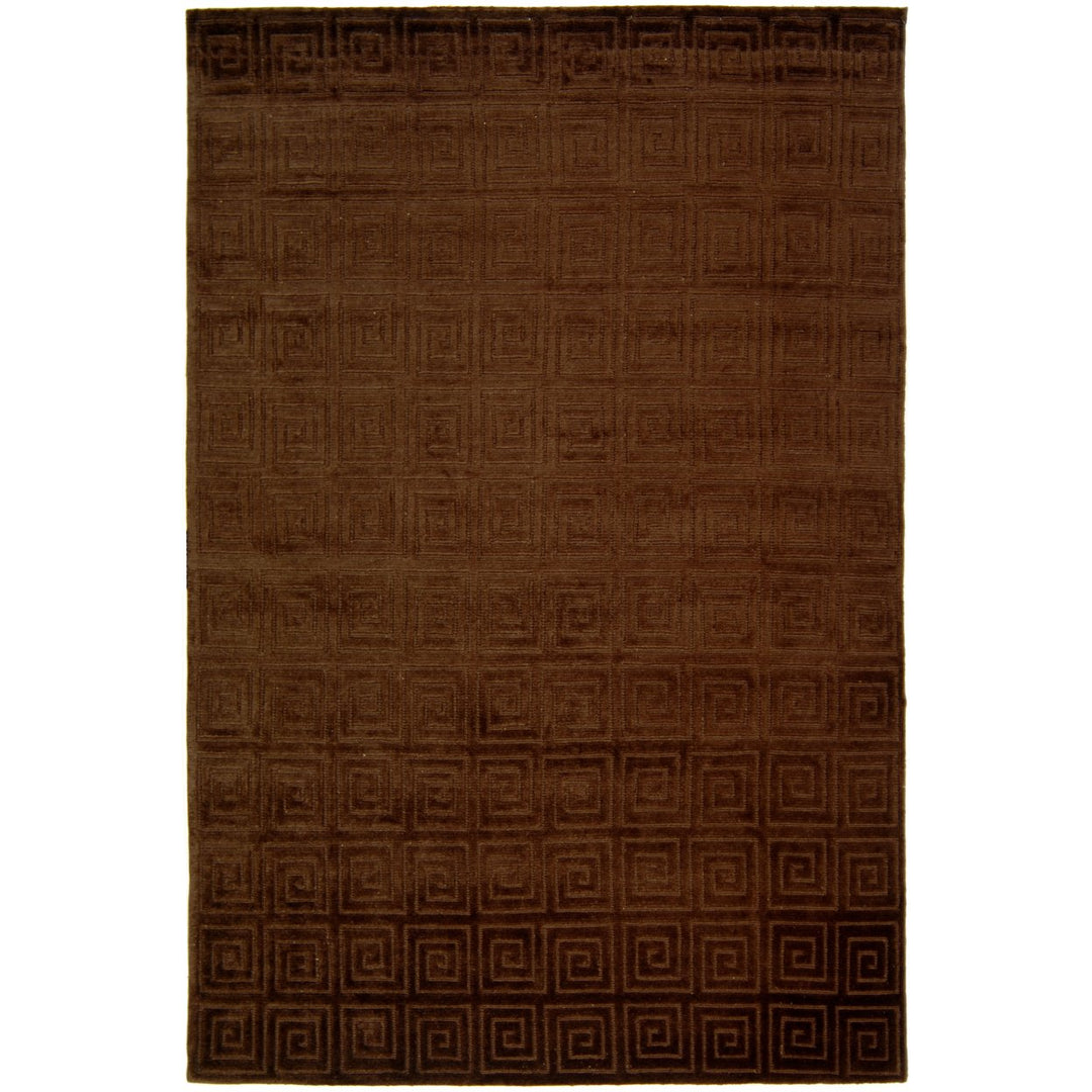 SAFAVIEH Tibetan TB108Y Hand-knotted Chocolate Rug Image 4