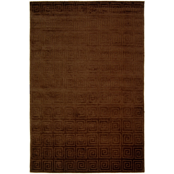 SAFAVIEH Tibetan TB108Y Hand-knotted Chocolate Rug Image 4