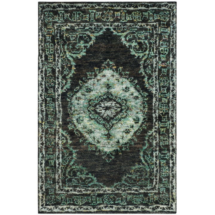 SAFAVIEH Tangier TGR602A Hand-knotted Chocolate /Aqua Rug Image 2