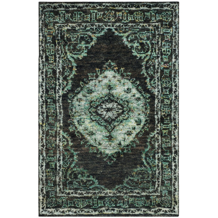 SAFAVIEH Tangier TGR602A Hand-knotted Chocolate /Aqua Rug Image 1