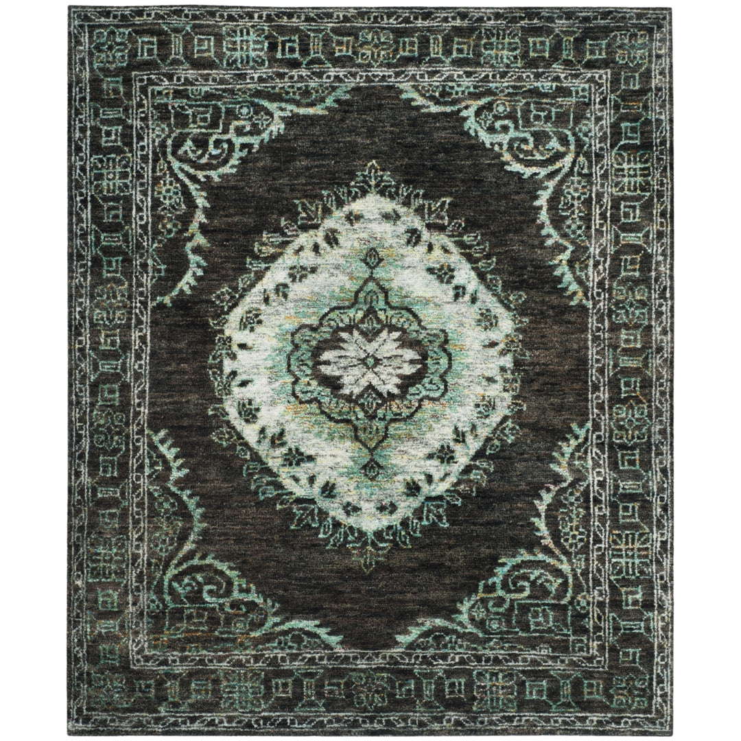 SAFAVIEH Tangier TGR602A Hand-knotted Chocolate /Aqua Rug Image 5