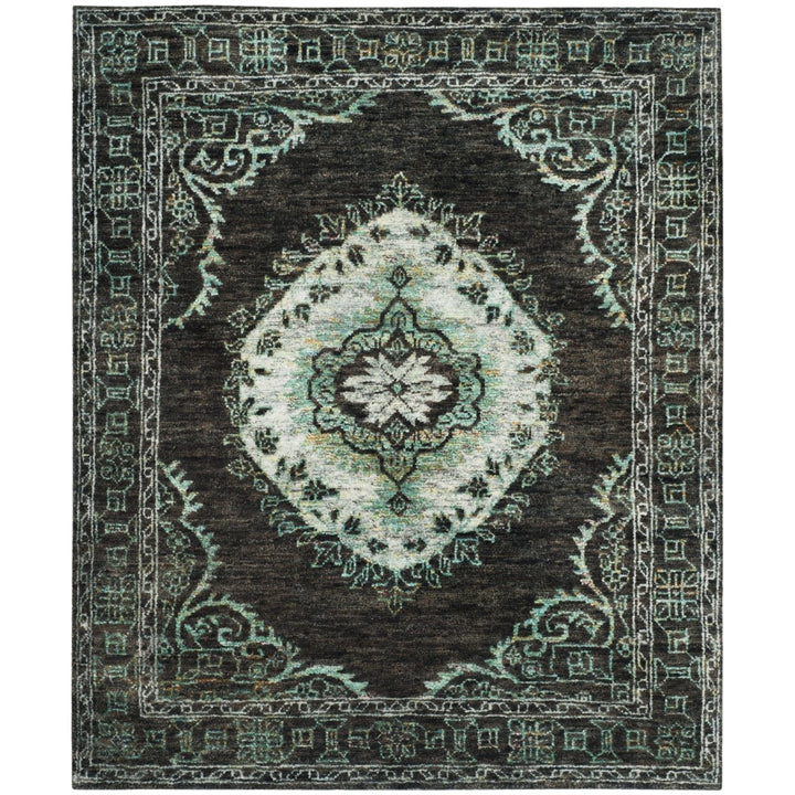 SAFAVIEH Tangier TGR602A Hand-knotted Chocolate /Aqua Rug Image 1