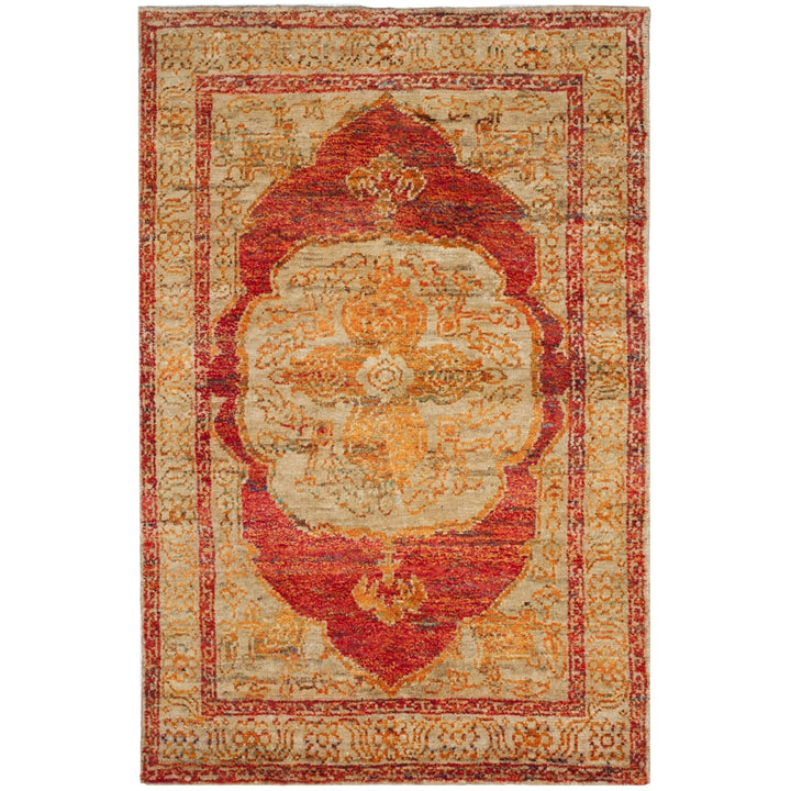 SAFAVIEH Tangier TGR603A Red Orange / Beige Rug Image 4